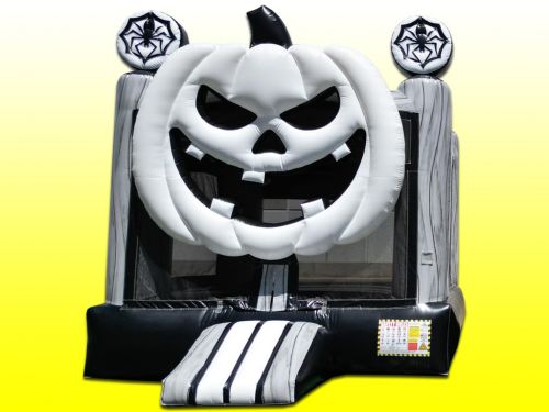 White Pumpkin Bounce House with LED Lights